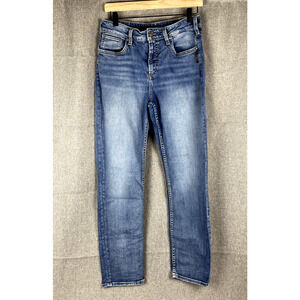 Silver Jeans Women's Straight Leg Blue Jeans